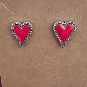 Brighton Heart-Shaped Red Earrings